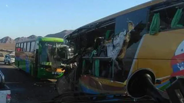 Así quedaron los buses tras terrible accidente en Ica - Nasca