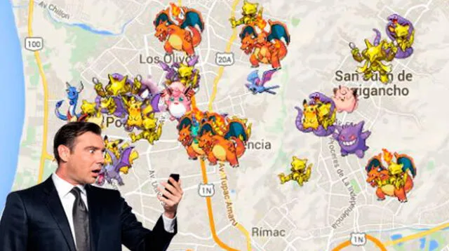 Los cibernautas ubican pokémones calle por calle en todo Lima