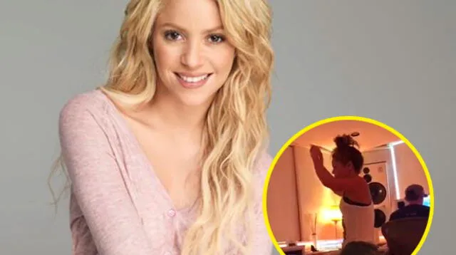Shakira realiza sexy baile en estudio de grabación 