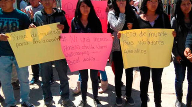 Familiares y amigos de colegiala piden cadena perpetua contra violadores