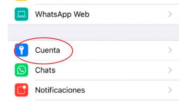 Abre Whatsapp en el  iphone de tu pareja entra a "Ajustes"