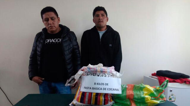 Dos sujetos fueron detenidos con ocho kilos de droga