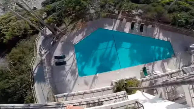 Hombre se lanza desde el quinto piso de un hotel y lo graba todo (VIDEO)