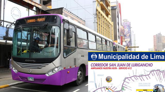 Desde mañana buses del corredor de San Juan de Lurigancho llegarán a la Av. Tacna