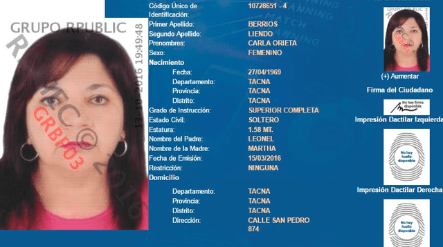 Carla Berríos Liendo es acusada de haberse apropiado casi de un millón de soles.