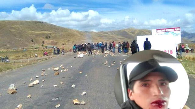 Un policía herido dejó el primer día de protesta por minera en Puno