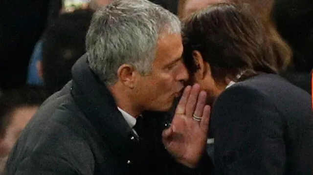 No le gustó a Mourinho la manera que Conte celebró con la hinchada.