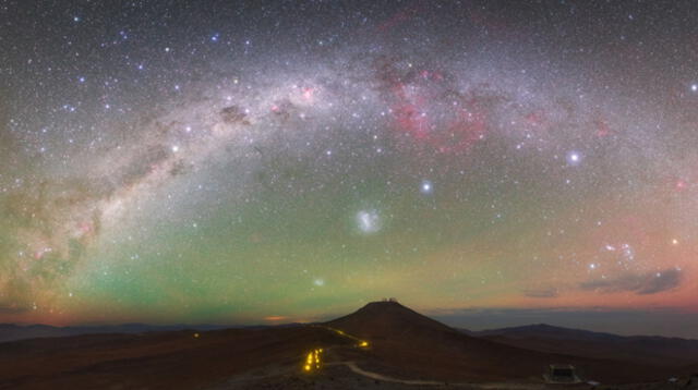 Imagen de la galaxia registro desde el desierto de Atacama, en Chile