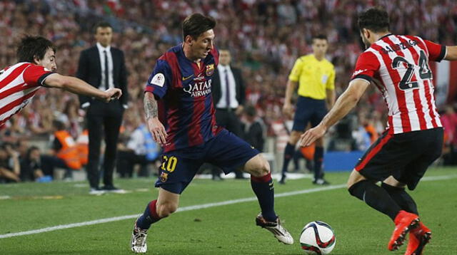 Messi en una jugada que pasó a la historia