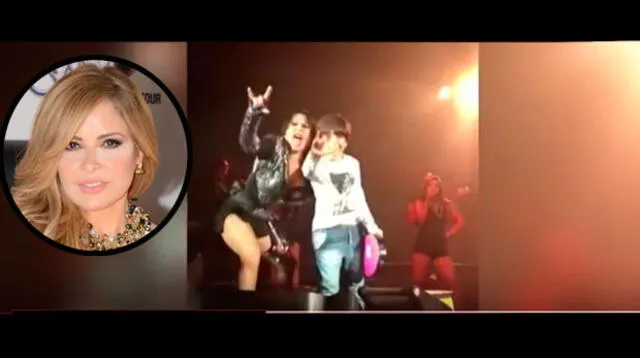 El hijo de Gloria Trevi se subió a cantar con Alejandra Guzmán