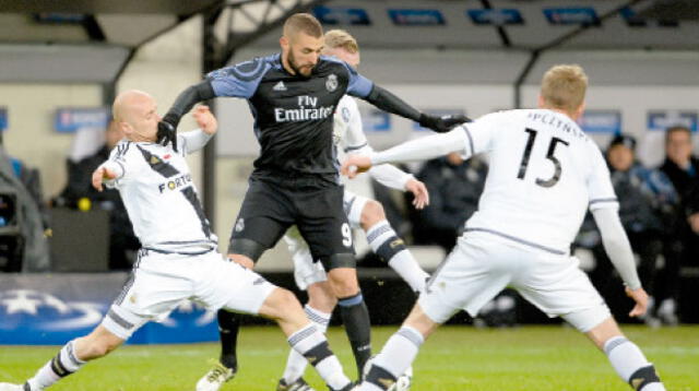 benzema marcó el segundo gol y parecía que se venía la goleada