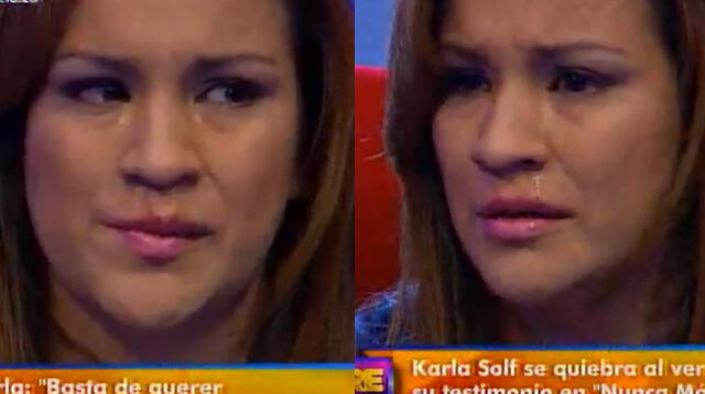 Karla Solf lloró ante cámaras cuando se reafirmó que Rony García la agredió