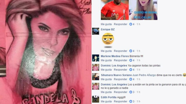 Su mural genera polémica en redes sociales, mientras que salsera feliz por tener su imagen en calle chalaca