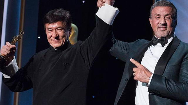Sylvester Stallone celebra el reconocimiento de Jackie Chan