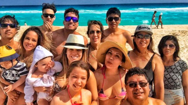 la familia de Jazmín Pinedo y de Gino Assereto se conocieron por primera vez en Cancún