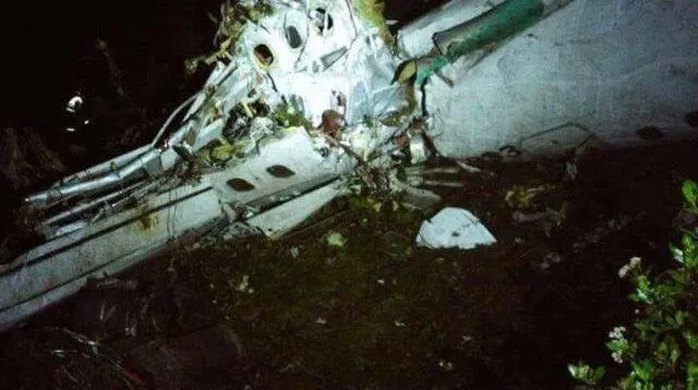 Asi quedó el avión que conducía a la delegación del Chapecoense
