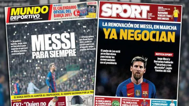La prensa catalana informa que Barcelona ya negocia con Messi