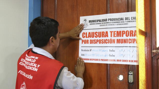 Municipalidad del Callao sancionó a propietario con clausura del negocio