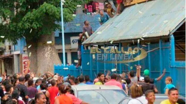 Venezuela reportan saqueos en  por falta de dinero en efectivo 