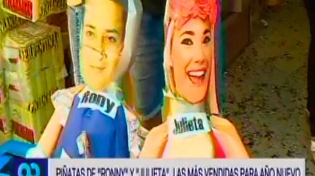 Salen piñatas de Ronny García y Julieta Rodríguez para fiestas de Año Nuevo