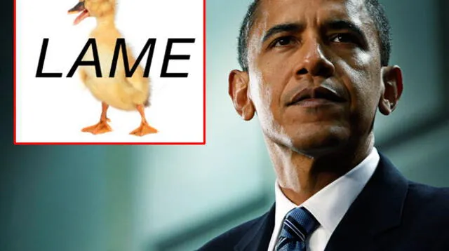 Barack Obama comparado con un pato cojo