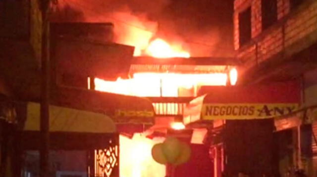 Incendio consume mercado central de Nueva Cajamarca 