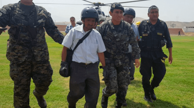 La Marina realizó impresionante rescate de alcaldes que estaban atrapados por un huaico en Yauyos