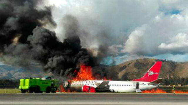 Video muestra los momentos de terror que vivieron los pasajeros del incendio de avión
