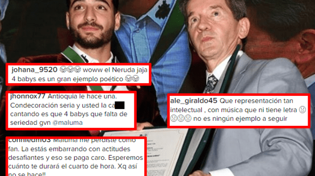 Maluma deberá afrontar los duros comentarios de sus fans