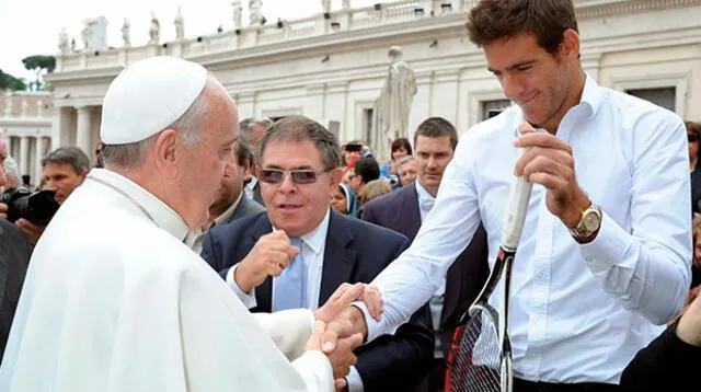 Del potro y el papa Francisco en Roma