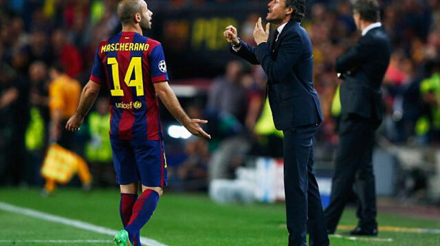 Mascherano sacó de sus casillas a Luis Enrique