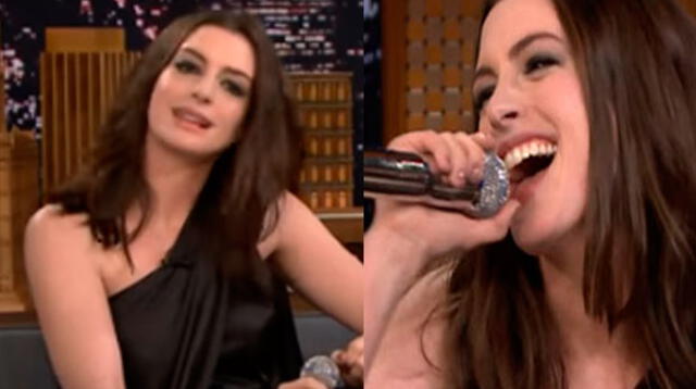 Anne Hathaway deslumbró con su increíble voz