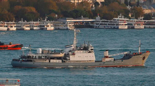 Un buque espía ruso se hunde frente a Turquía