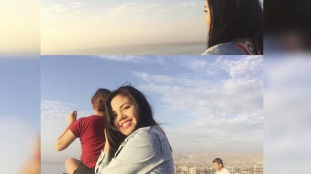 Estrella Torres con Lesly Aguila en lo alto del Morro