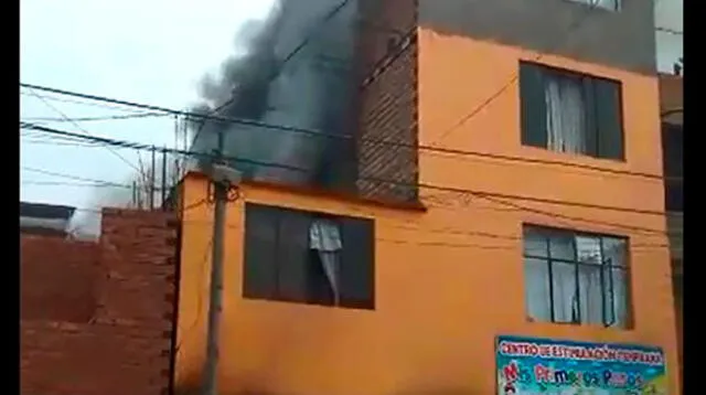 Explosión desata incendio en centro de estimulación temprana en Comas