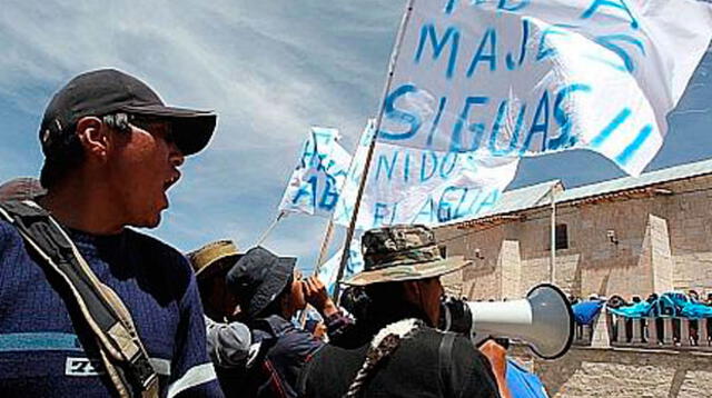 Vecinos protestan contra proyecto Majes Siguas II en Arequipa