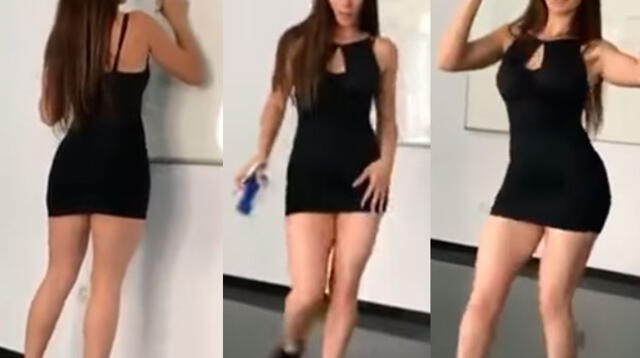 Sexy profesora da clases a sus alumnos con sensuales bailes