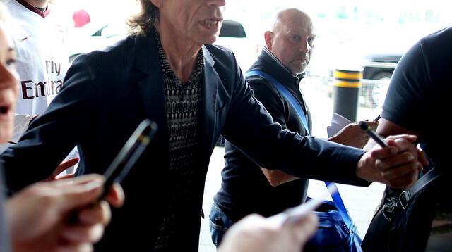 Jagger estuvo presente en la final de la Copa FA