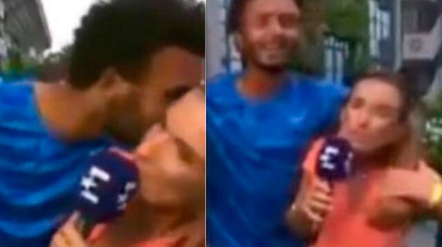 Tenista intentó besar a la fuerza a periodista