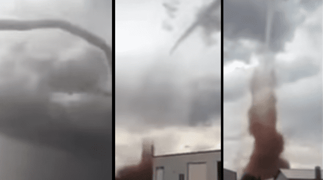 El tornado sorprendió a la población mexicana por tener la figura de una culebra El tornado sorprendió a la población mexicana por tener la figura de una culebra