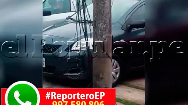 Usuario del WhatsApp el Popular denuncia cables abandonados en calle de Miraflores