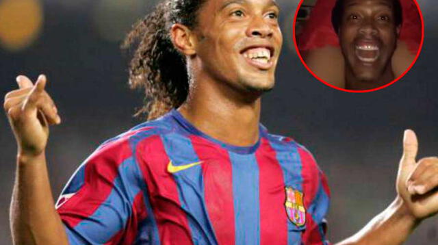 Ronaldinho cargando en hombros a mujer con quien habría pasado una noche de juerga
