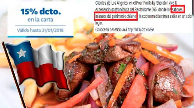 Banco de Chile retiró publicación sobre lomo saltado en Facebook