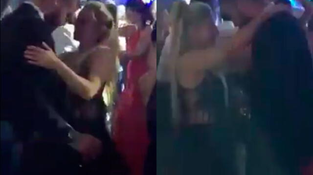 Gerard Piqué y Shakira lucieron muy enamorados en la fiesta