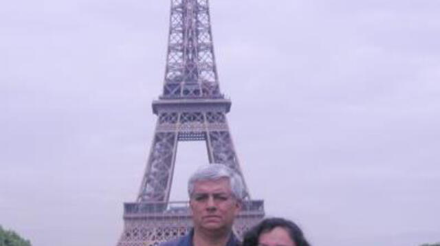 Percy Vizcarra y esposa en su ultimo viaje a Paris