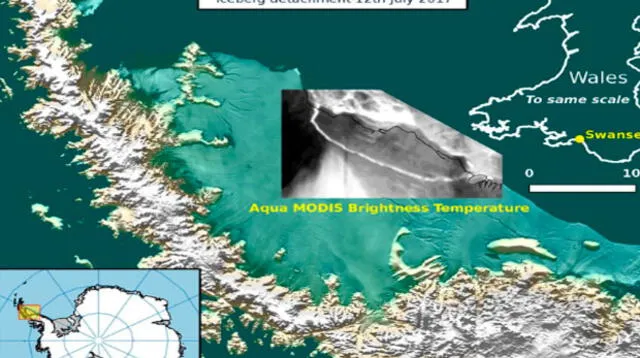 Uno de los icebergs más grandes del mundo se desprendió de la Antártida