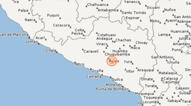 Nuevo sismo sacude la región Arequipa esta mañana del viernes