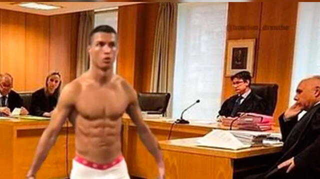"Cristiano Ronaldo declarando ante las autoridades", dice uno de los memes
