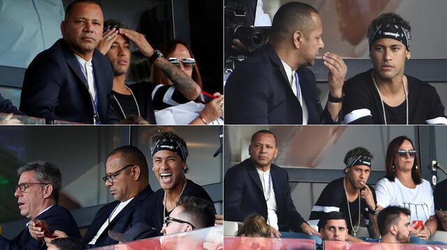 Neymar vip desde la tribuna el triunfo del PSG