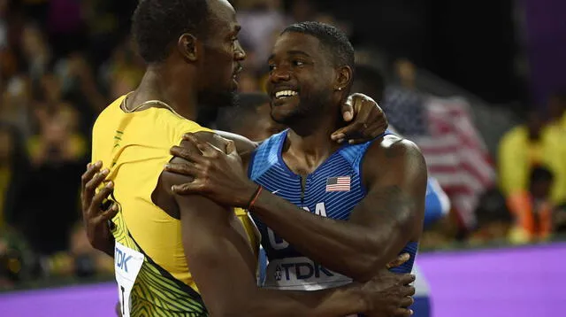 Gutlin hizo una reverencia a Bolt, tras ganar la prueba